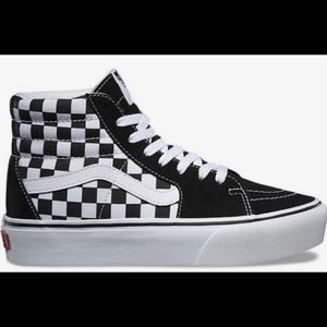 Vans Sk8-Hi/Black checkered/Size 6.5m/Size 8w